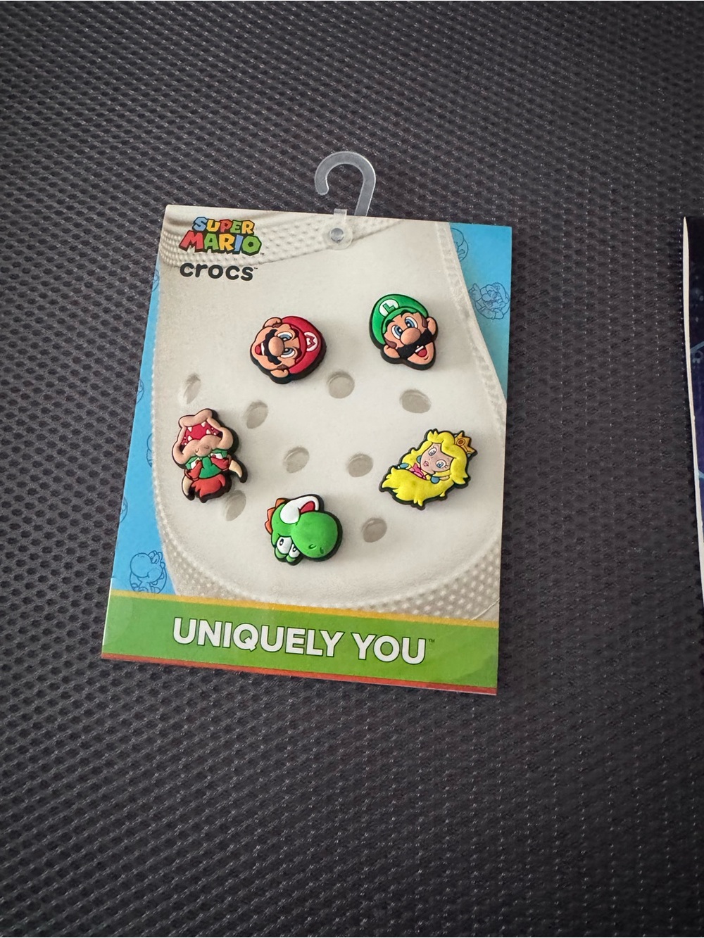 CROCS Super Mario Character Jibbitz Charms - Red, Green, Yellow, Pink